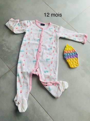 Pyjama / dors bien lapins  12 mois influx