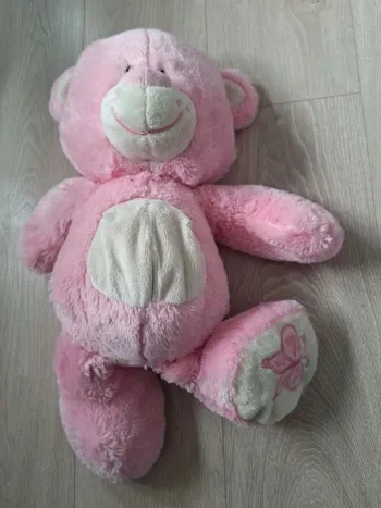 Peluche ourson rose 50 cm