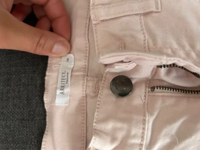 Pantalon slim femme, taille 36, rose clair - photo numéro 2