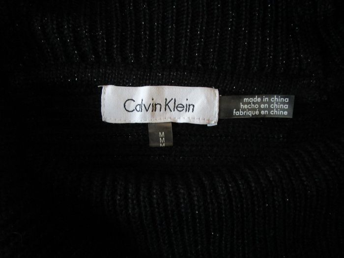 Pull Femme col roulé Clavin Klein Taille M 38 Noir (P113) - photo numéro 5