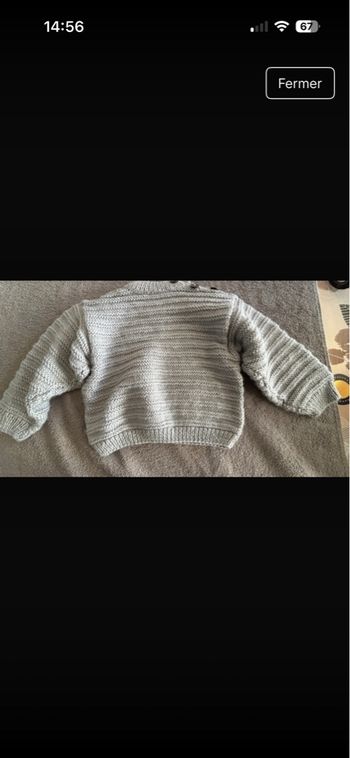 Pull en laine fait main 