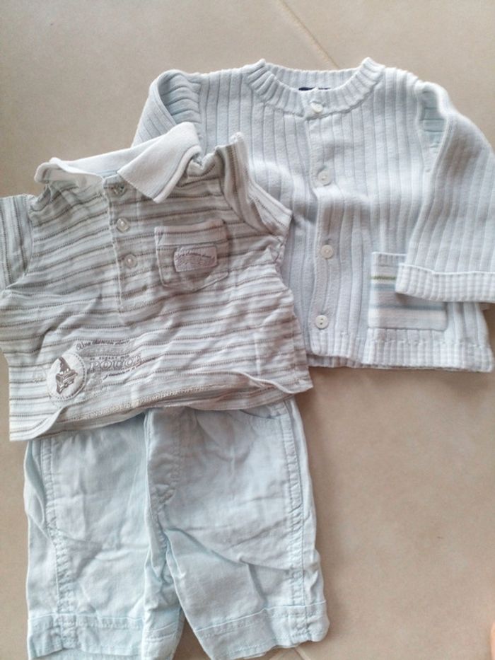 Ensemble t-shirt, short gilet