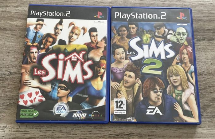 Lot 2 Jeux Les Sims 1 et 2 PS2 FR