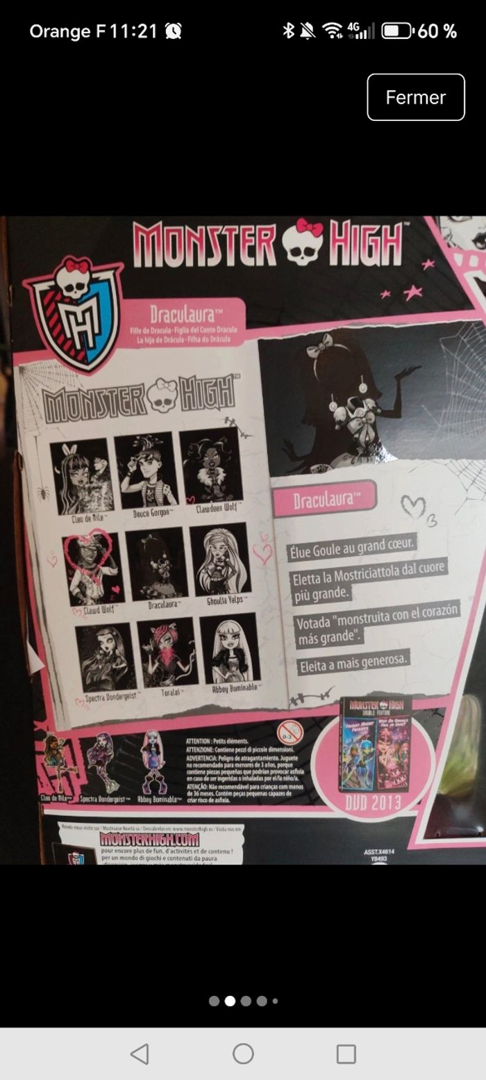 Monster High Draculaura – Picture Day 2013 – Neuve & Scellée – Collector - photo numéro 2
