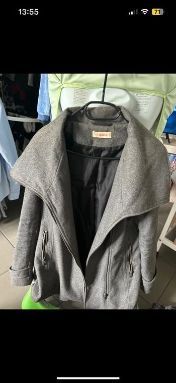 Manteau gris femme