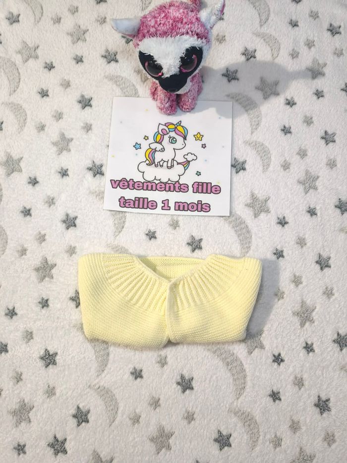 Gilet mixte inconnu - 1 mois - jaune - très bon état - photo numéro 5