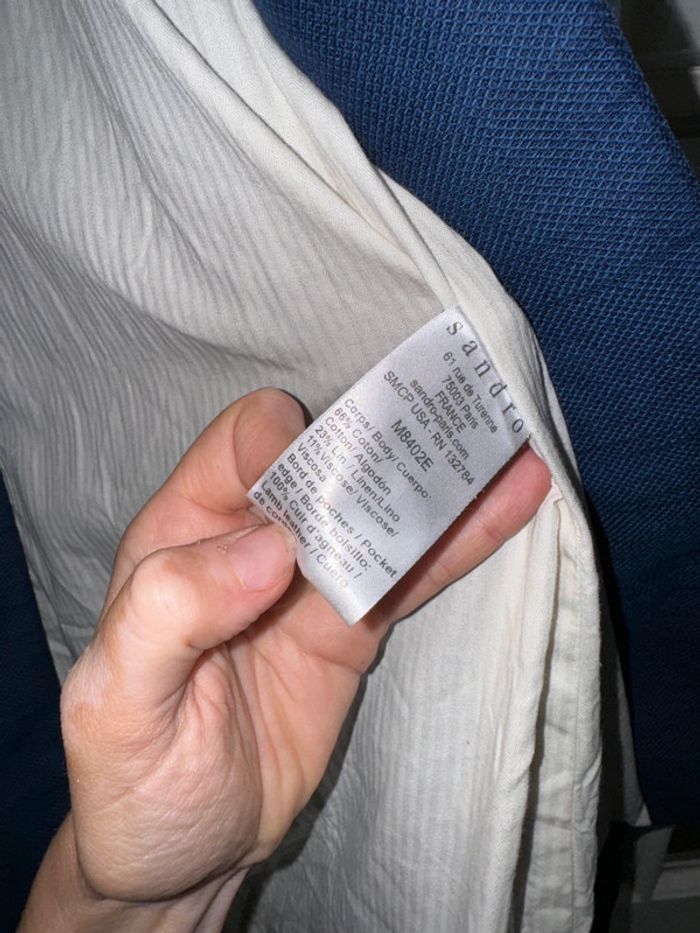 Manteau Sandro avec du cuir Taille 38 - photo numéro 6