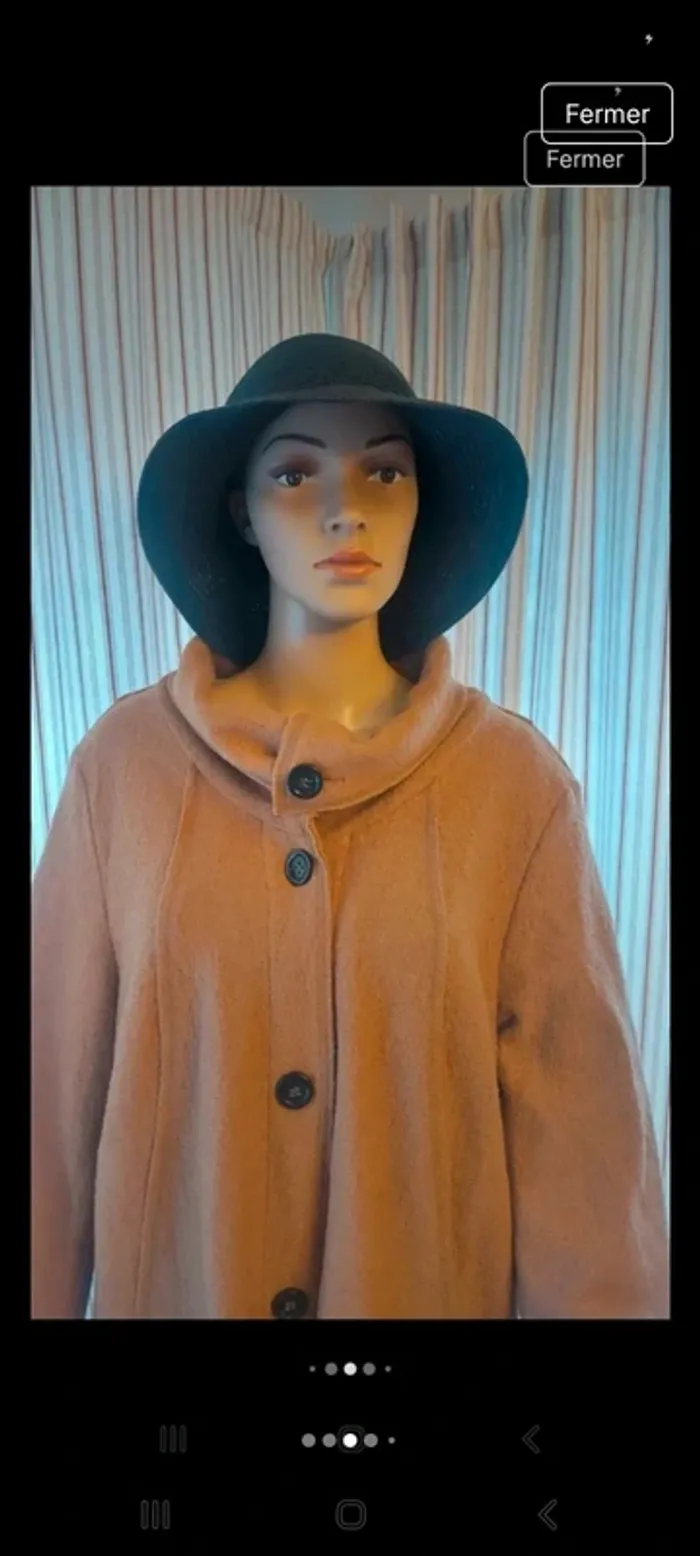 Pardessus Verpass fr/be 48  moutarde - photo numéro 3