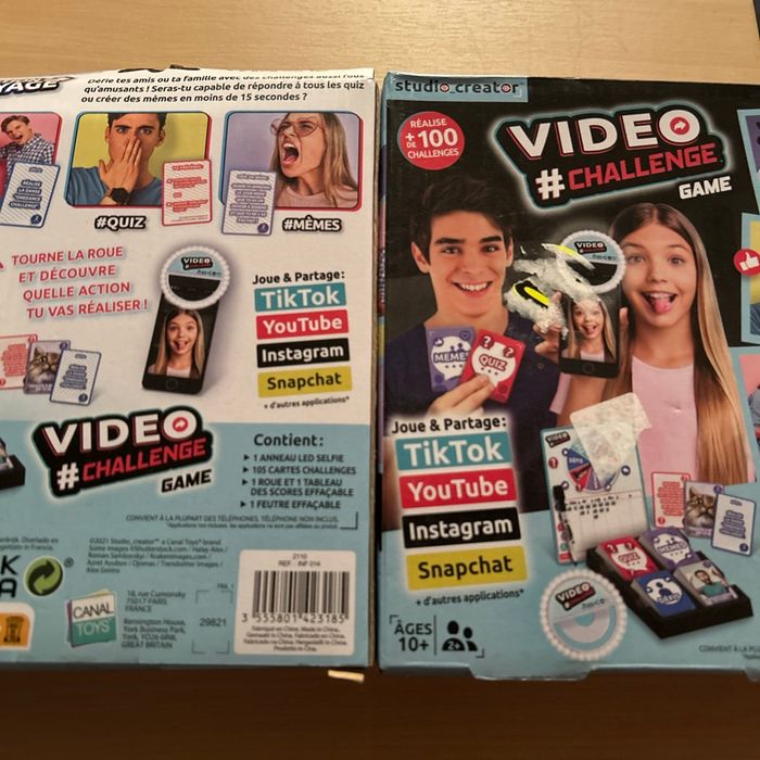 1 jeux de société vidéo challenge