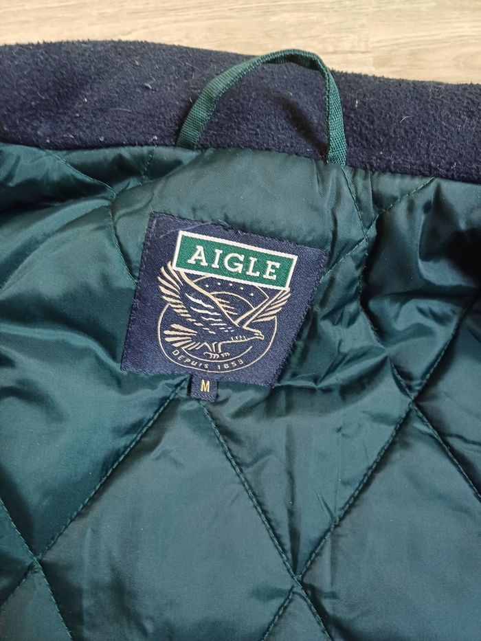 Manteau parka AIGLE vert taille M - photo numéro 4
