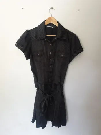 Robe type satin rayée A1274