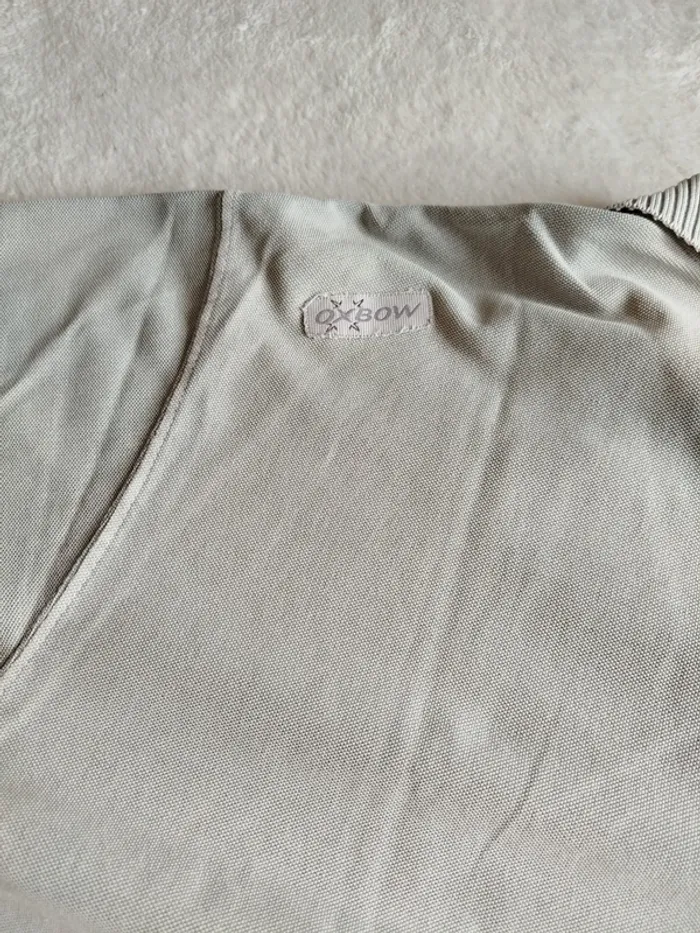 Polo vintage homme gris clair Oxbow taille L - photo numéro 14