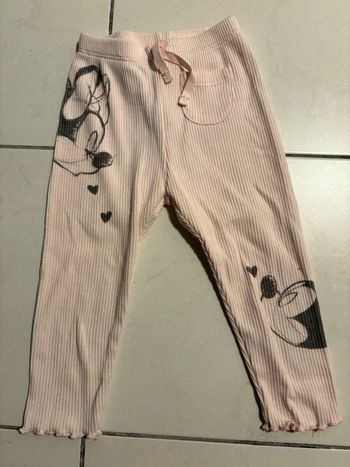 Legging zara mickey et minnie rose