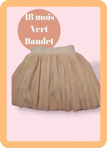 Jupe tulle marque Vertbaudet taille 18 mois (86cm) en très bon état.