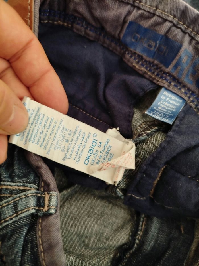 Short bermuda bleu jean. Okaïdi taille  10 ans - photo numéro 5