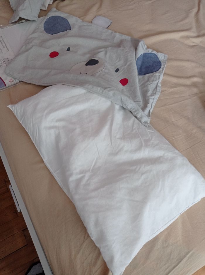 Parure housse de couette+ taie + oreiller p - photo numéro 4