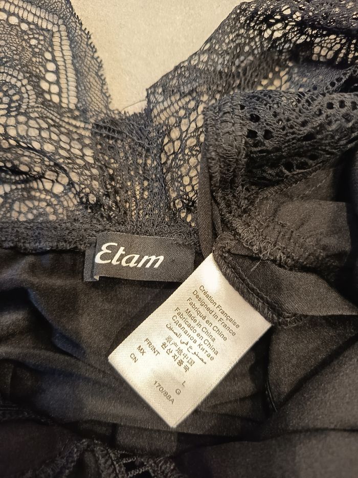 Bodie noir et dos dentelle Etam taille 40 - photo numéro 7