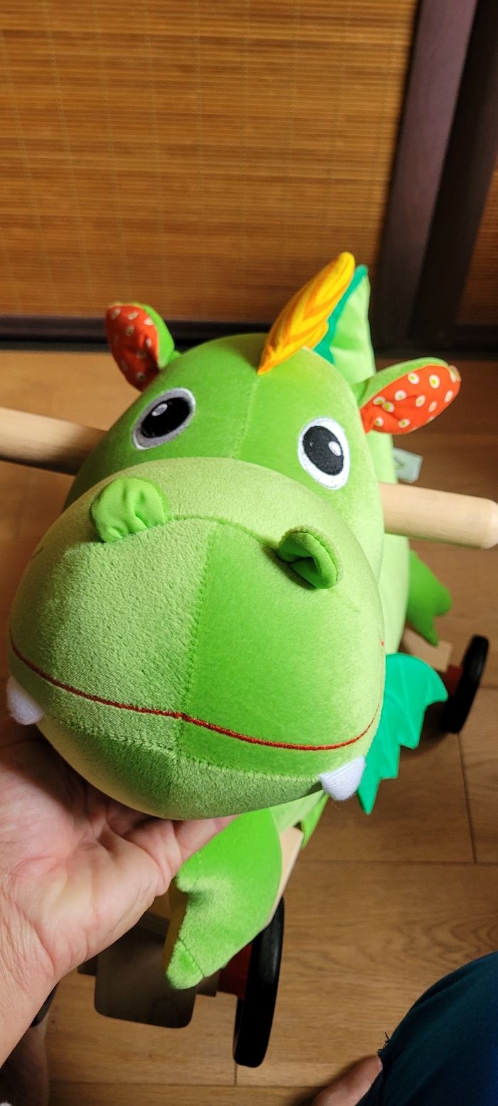Dragon fuffy trotteur en bois soft wood - photo numéro 7