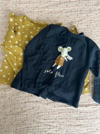 Lot tee shirt fille 6 mois