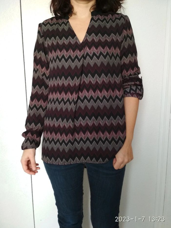 Blouse motifs vintage taille S/36