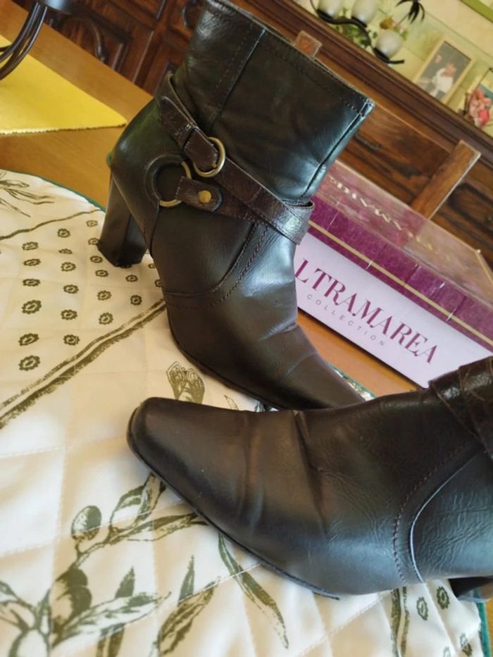 Bottines noires similicuir taille 39 Altramarea - photo numéro 5