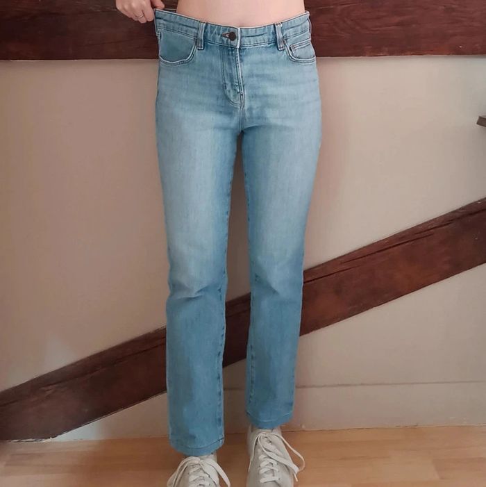 Jean bleu clair droit Comptoir des Cotonniers - photo numéro 3