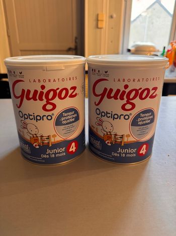 Lot de 2 boîtes lait en poudre guigoz optipro 4