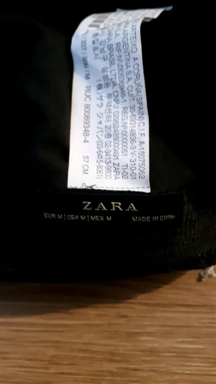 Casquette noire zara homme et femme taille M - photo numéro 6