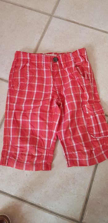 Bermuda carreaux rouge et blanc