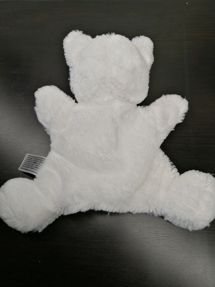Doudou marionnette ours chat blanc gris et son bébé lapin Simba Toys Kiabi - photo numéro 2