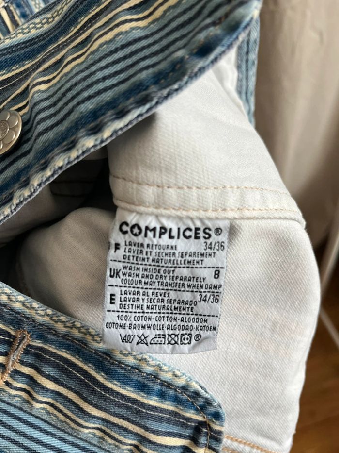 Veste sans manches jean complices rayées 34/36 - photo numéro 4