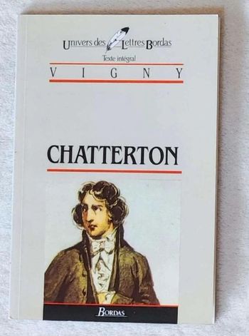 Livre théâtre chatterton  vigny