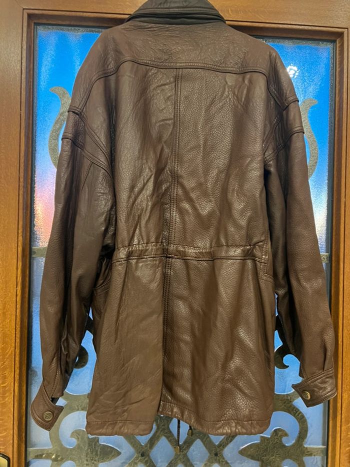 Manteau blouson veste cuir vintage taille L marque Heitorn - photo numéro 14