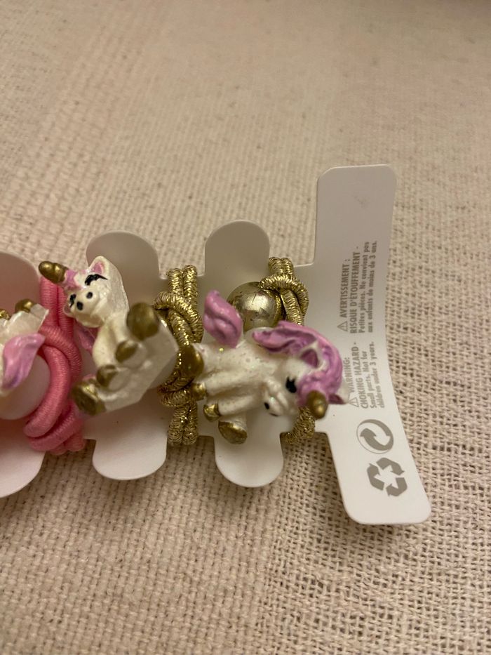 Lot de 6 élastiques licorne fille - photo numéro 5