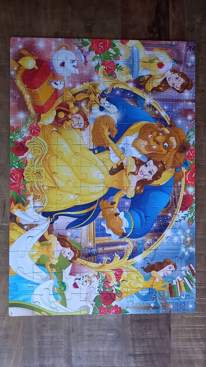 Puzzle 104 pièces La Belle et la Bête - photo numéro 3