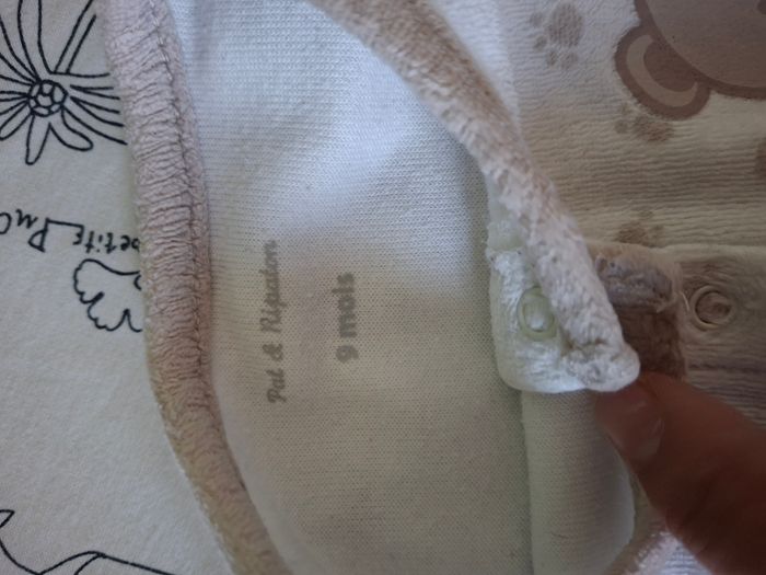 Dors-bien/pyjama velours bébé 9 mois - photo numéro 3