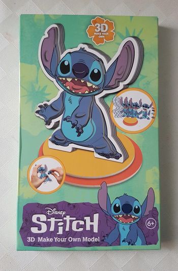 3d figure stitch mais your own, new sealed official disney game toy to builf
