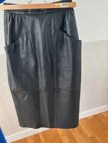Jupe en cuir véritable - Made in France