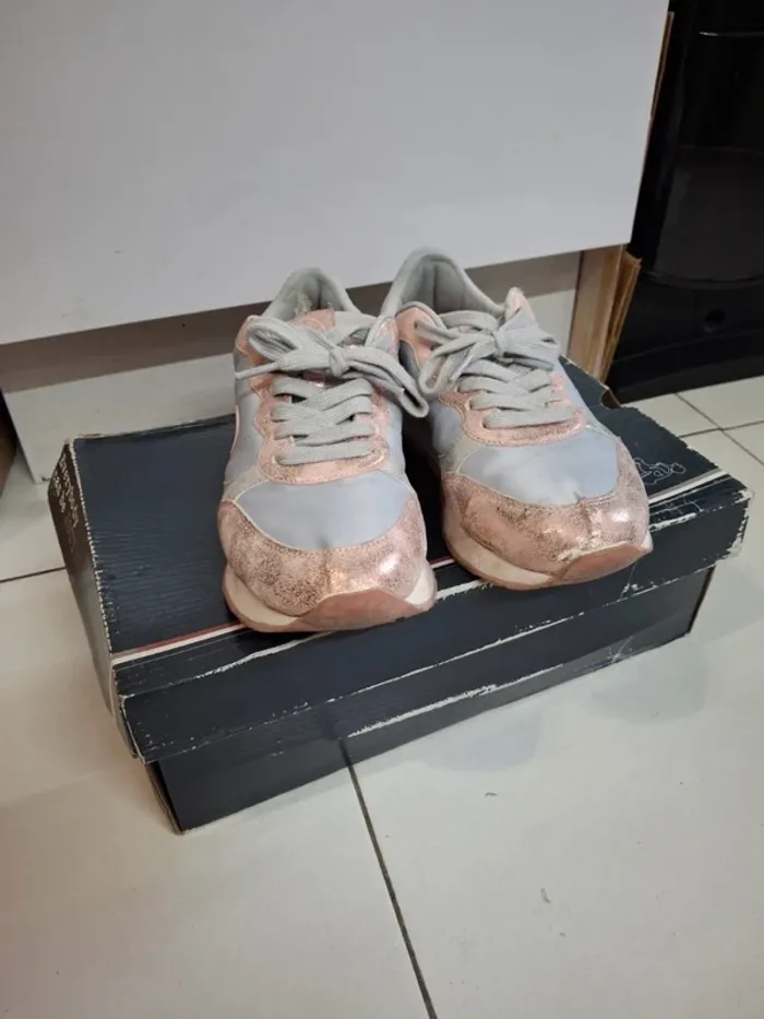 Baskets rose argenté jott taille 38 femme - photo numéro 3