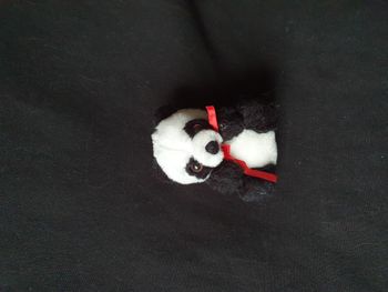  Peluche doudou ourson Noir et blanc Hauteur 10 cm Yves Rocher