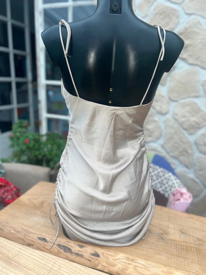 Robe d’été mango femme taille S beige satinée neuve soirée sexy avec étiquette 36 été - photo numéro 6