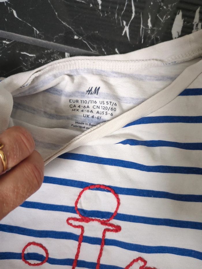 Tee shirt marinière 4-6 ans - photo numéro 3
