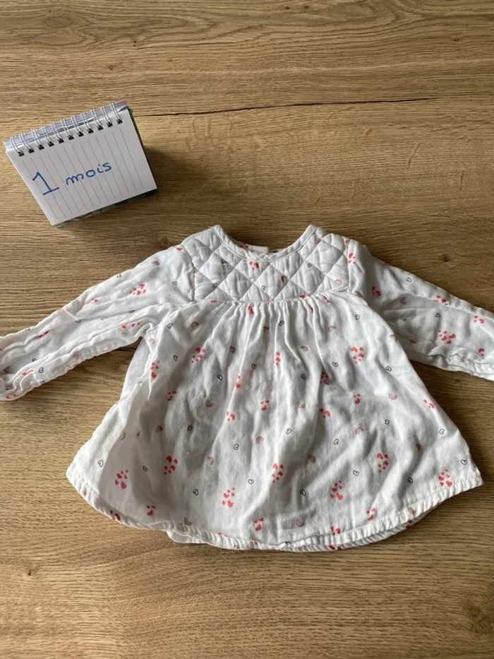 Chemise tunique 1 mois