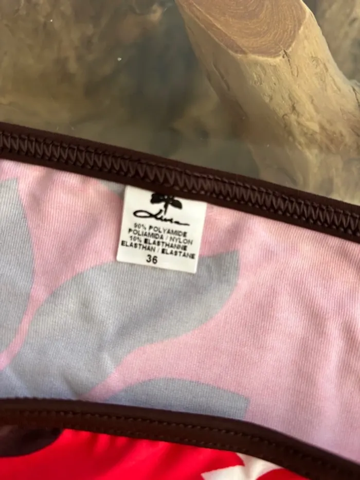 Bas de maillot de bain Livia rouge marron 36 - photo numéro 4