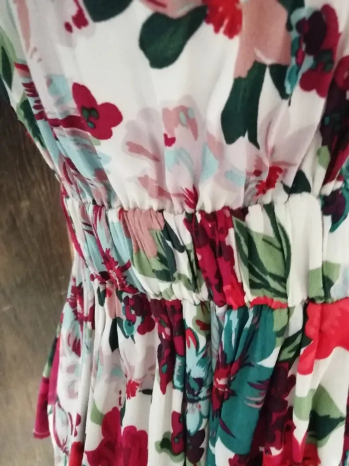 Blouse top chemisier chemise fleurs flower printemps été - photo numéro 3
