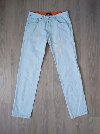 Pantalon droit bleu pastel lin Vintage / New Man - 46/3XL