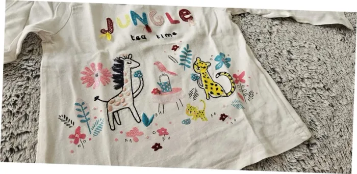 tee shirt jungle col pétale - photo numéro 2