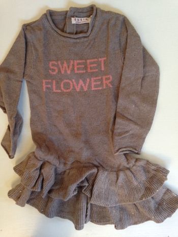 robe molettonné courte à volant hiver