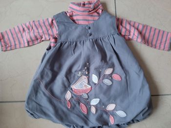Ensemble robe + tee shirt manches longues 6 mois