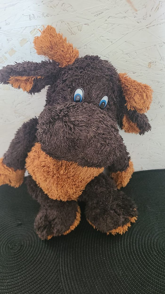 cerf renne elan enesco doudou marron peluche 45 cm - photo numéro 2